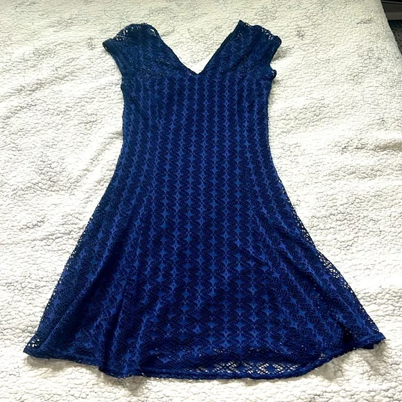 aqua navy blue dress 6